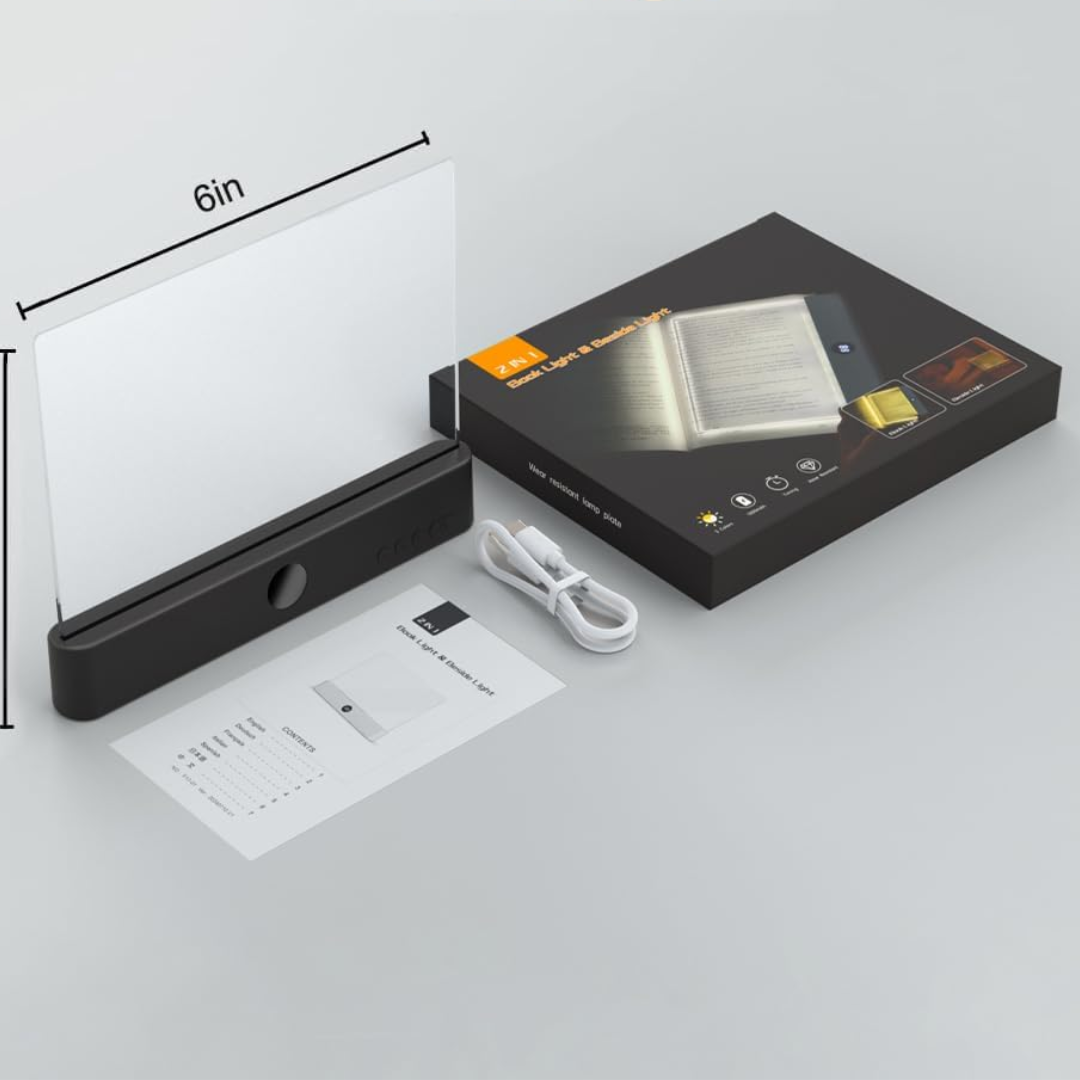 Lumora Luz LED plana para lectura clara y sin fatiga visual.