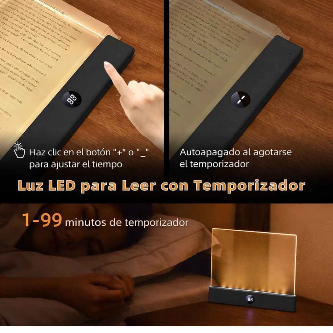 Lumora  Luz LED plana para lectura clara y sin fatiga visual.