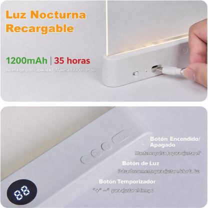Lumora  Luz LED plana para lectura clara y sin fatiga visual.